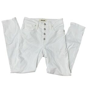 Madewell Curvy High Rise Skinny Crop White Jeans Size 25